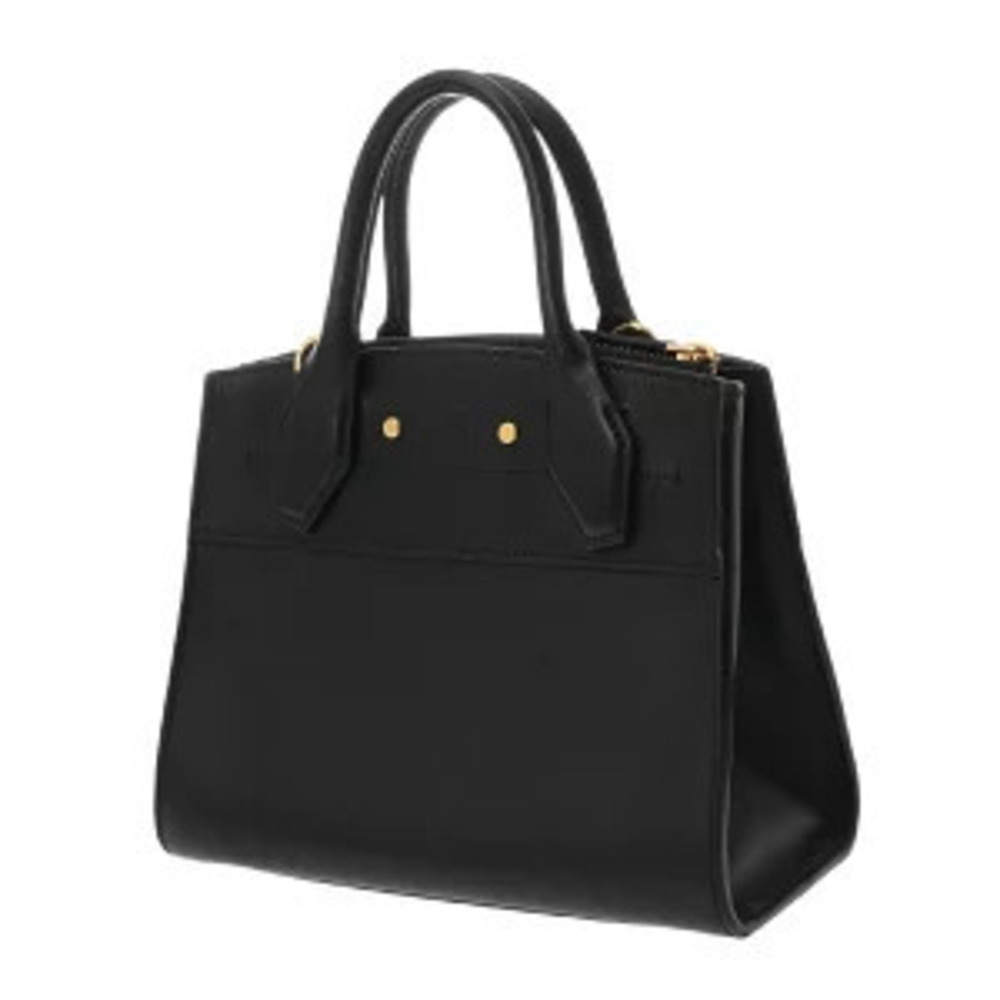 Louis Vuitton Handbag Calf Noir Black Leather Steamer City Black